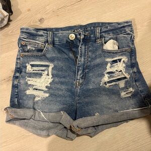 American Age Ripped Blue Jean Shorts